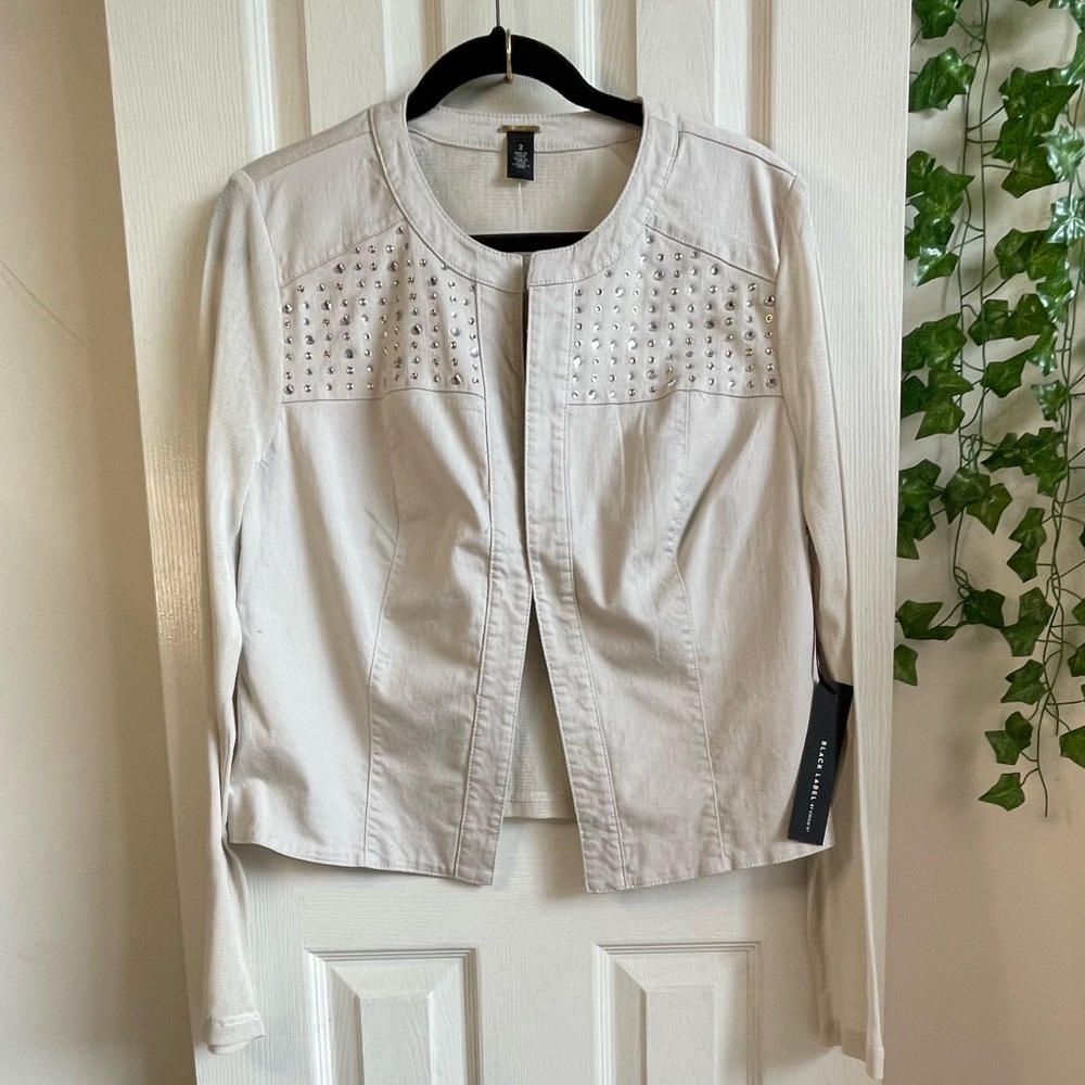 Black Label Embellished Mesh Jacket Size 2